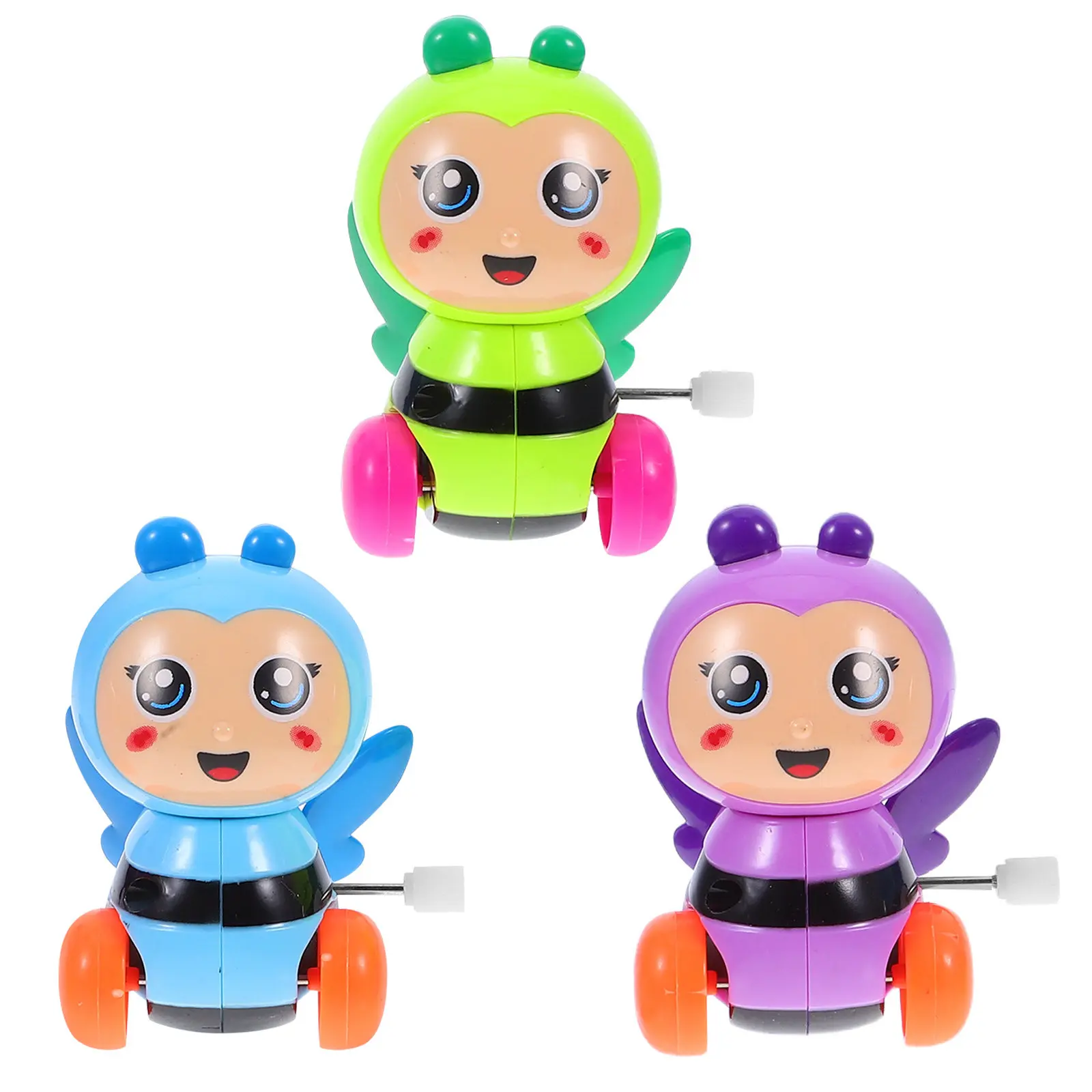 3Pcs Wind-Up Bees Adorable Clockwork Animals Set Birthday Gifts for Kids Party Prize Boxes Goodie Bags Wind-Up Bees