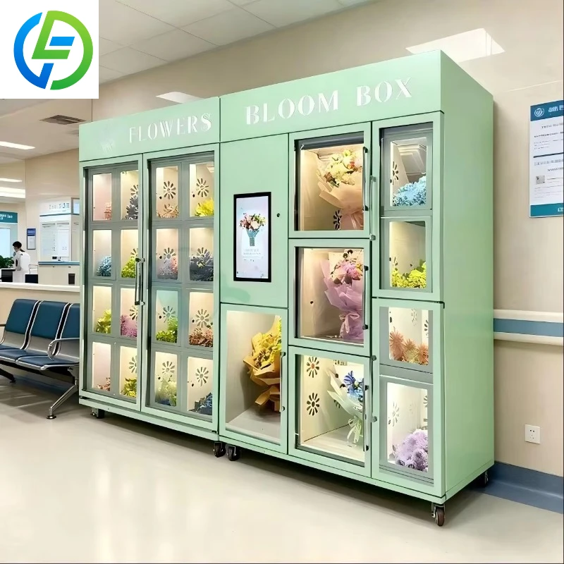 Deposit Automatic Smart 24/7 Flower Bouquet Vending Machine 21.5