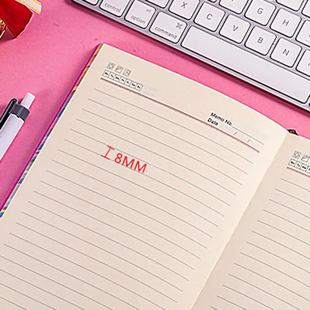 Espessado Rainbow Color Edge Faux Leather Journal, Professor A5 Notebook, Encadernação Forte, Escrita Suave, Office Business