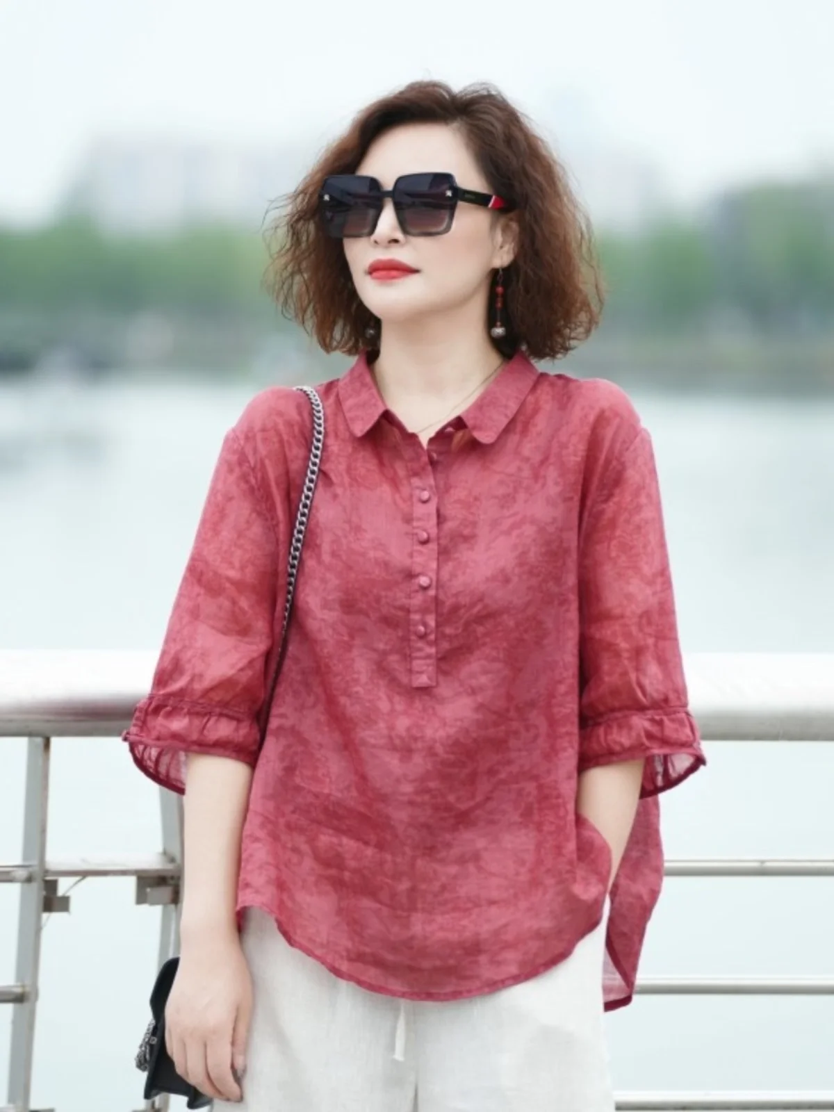 

Свободная женская рубашка из хлопка и льна, летняя, модная, на лето, для повседневной носки, свободного кроя