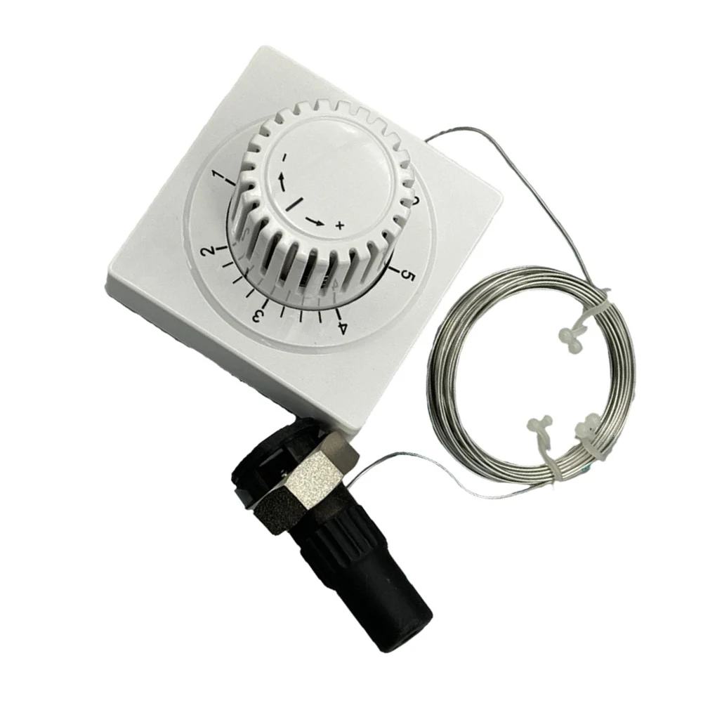 Thermostat Head With Remote Adjustment Capillary Tube 2000 Mm White Control Accessories For Household Heating Equipment