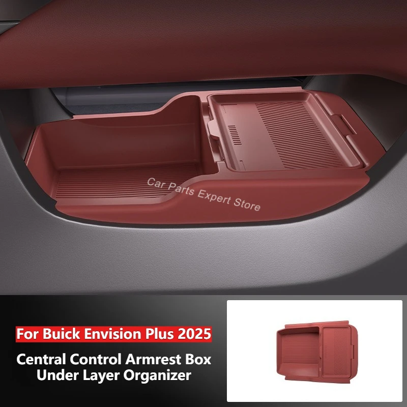 Car Central Control Under Armrest Box Storage Box for Buick Envision Plus 2025 Electric Vehicle Layer Organizer Silicone Storage