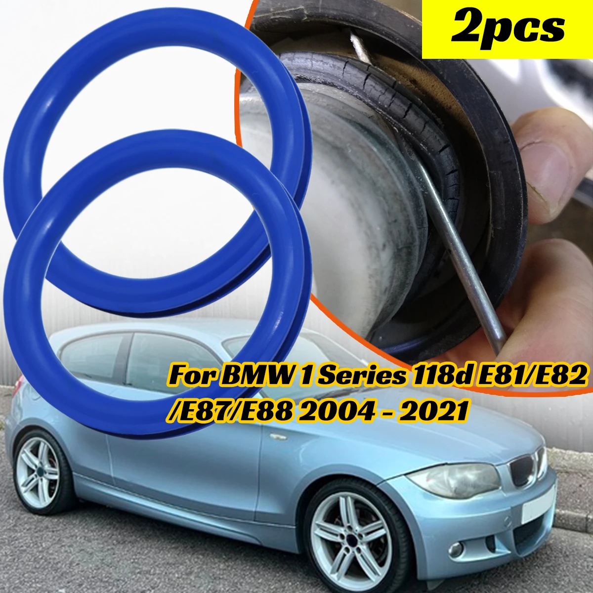 2PC Gas Cap Fuel SealFor BMW 1 Series 118d E81/E82/E87/E88 2004-2021 Tank Cover Neck Repair Rubber Gasket Washer V Shape O-Ring