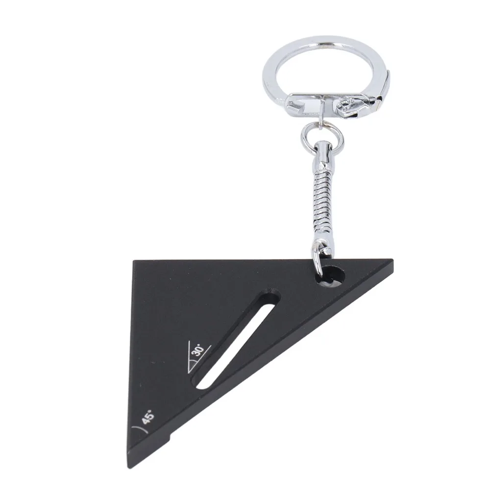 2PCS Portable Aluminum Alloy Carpenter Square High Precision 45/90 Degree Triangle Ruler red Compact Protractor Tool Woodworking