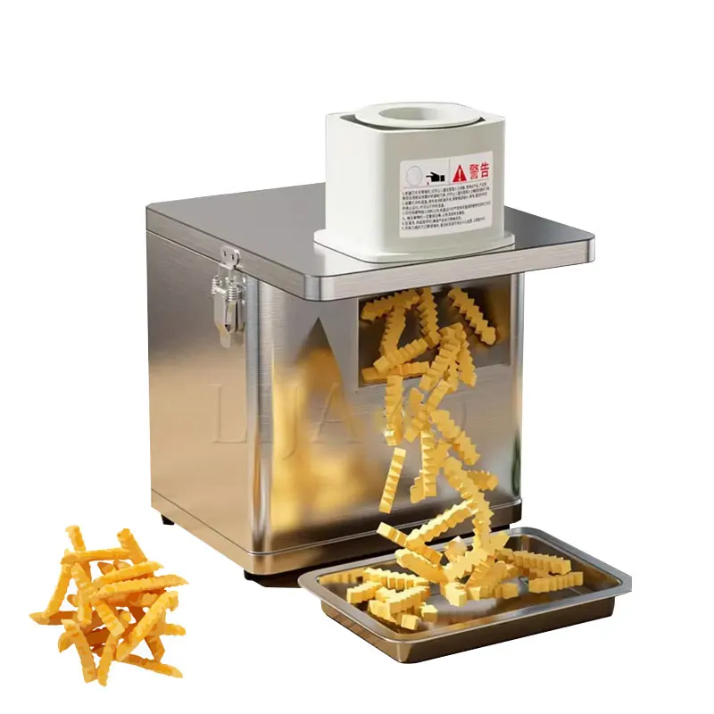 

Factory Direct Sales Commercial Automatic Wolf Tooth Potato Wave French Fries Cutting Machine