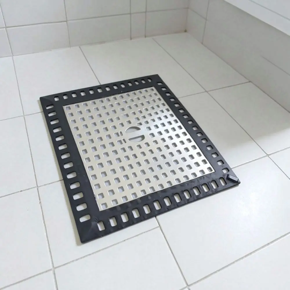 Durable Square Floor Drain Grate Stainless Steel Bathroom Hair Filter Catcher Sewer Debris Stopper Anti Clogging Mesh Net