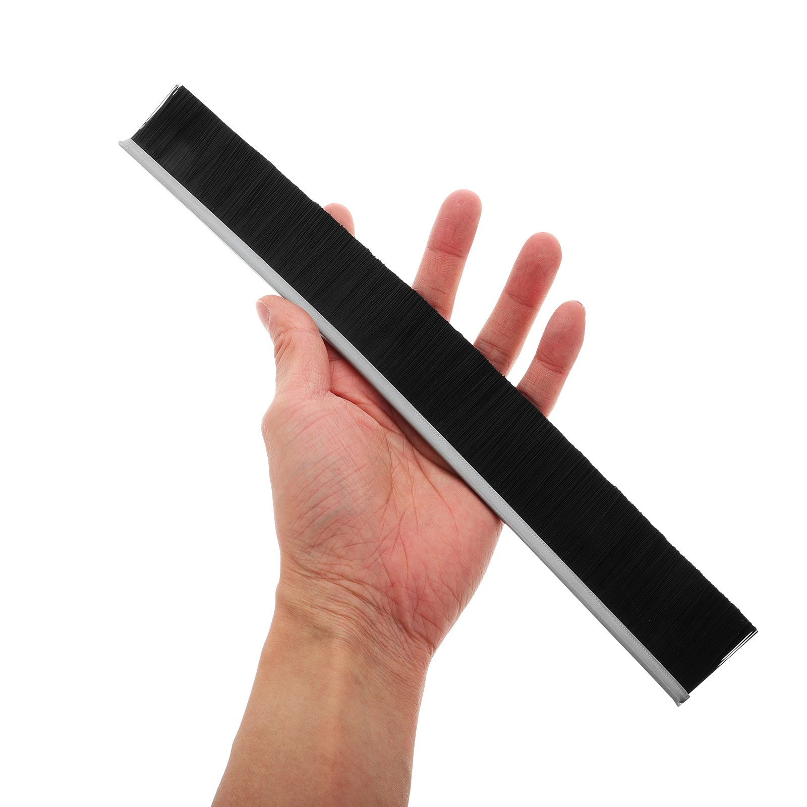 

2pcs Mailbox Cover Sealing Brush Black Nylon Bristles Dust Water Resistant Office Home Postal Mailbox Lid Brush Seal Strip