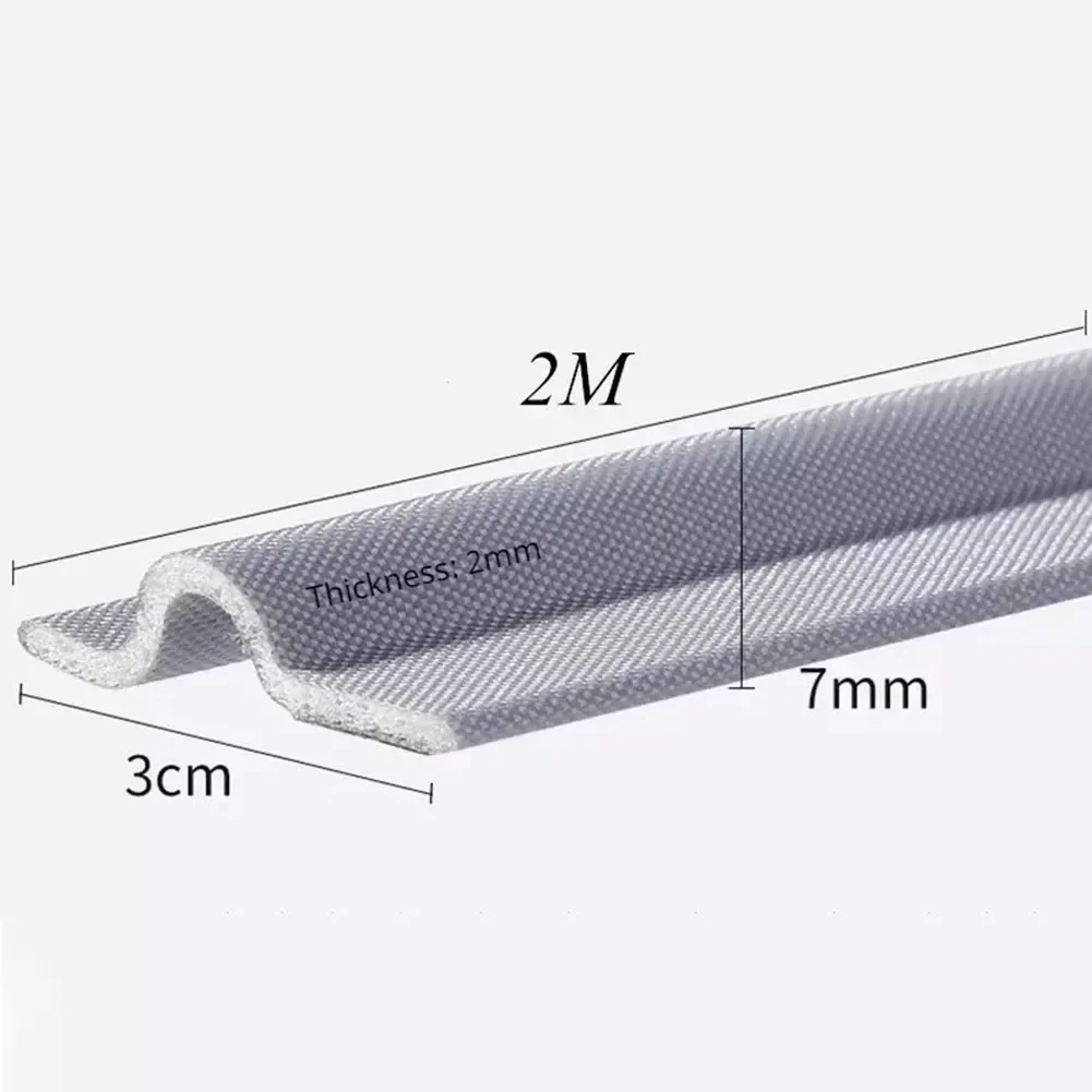 2M Window Sealing Strip Acoustic Foam White For Sliding Door Windows Windproof Soundproof Cotton Seal Door Gap Sound Foam