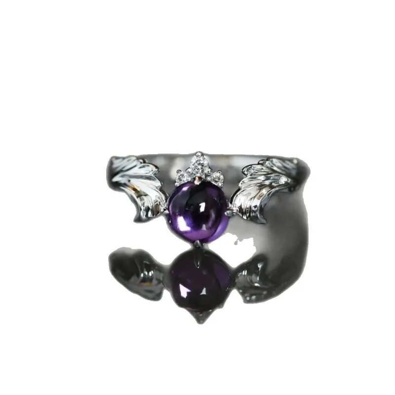 خاتم نسائي من الفضة المرصعة بالزركون بتصميم محايد قابل للتعديل وخفيف الوزن وفاخر وخاتم إصبع السبابة