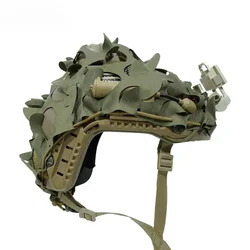 Tactical Hunting Ghillie Suit Net 3D Camouflage Helmet Hood for Fast Helmet Camo Helmet Cover Hunting Outdoor