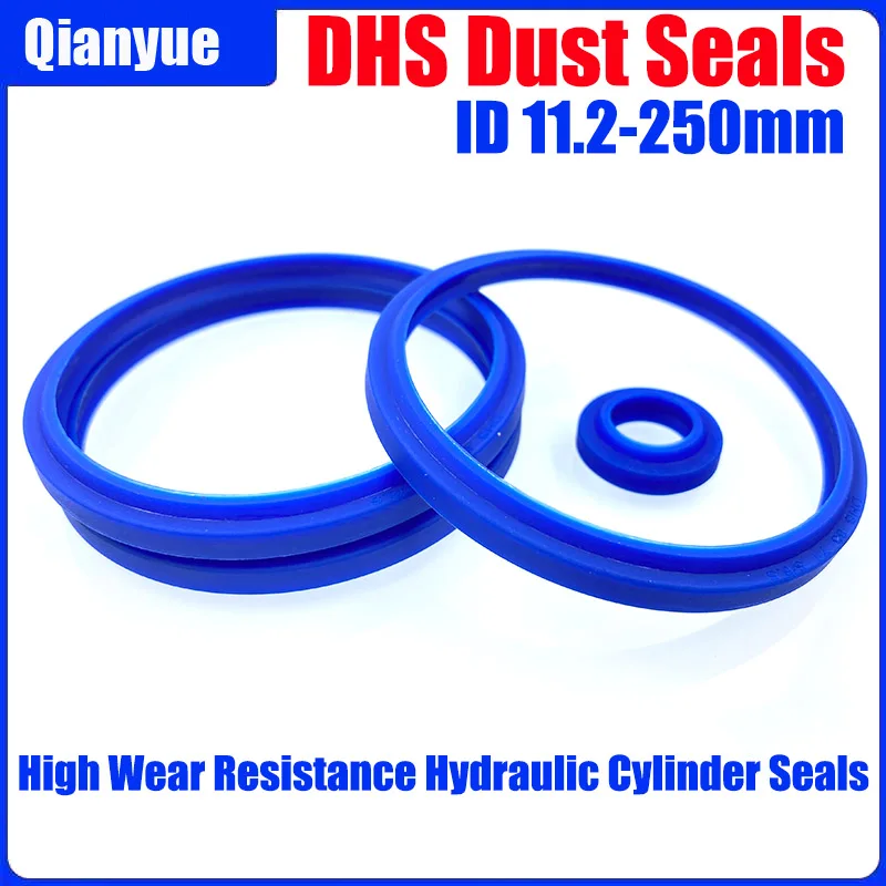 

PU Polyurethane Y/U-Type Dust Seals,DHS Series ID 11.2-250mm, High Wear Resistance Hydraulic Cylinder Seals