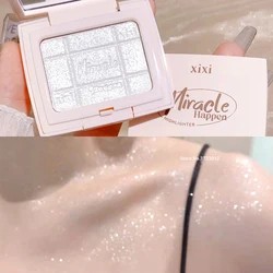 Glitter Clear Diamond Highlighter Powder Makeup Palette Face Bright Eye Shadow Body Shimmer Illuminator Highlight Cosmetics