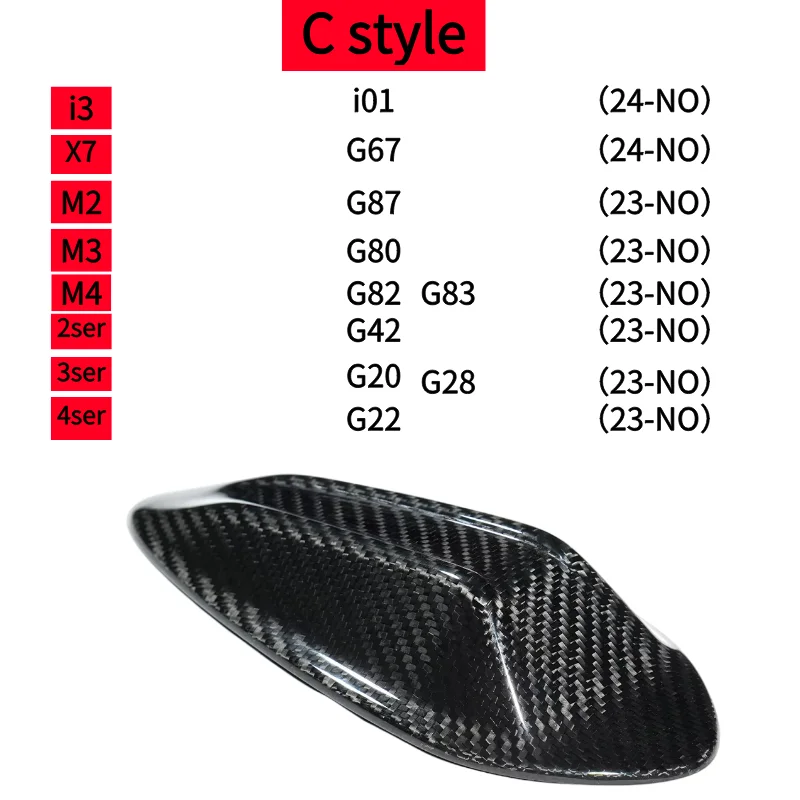 

For BMW G20 G22 G28 G42 G42 X5 X6 i3 i01 M3 G80 M4 G82 G83 Dry Carbon Fiber Antenna Cover Kit