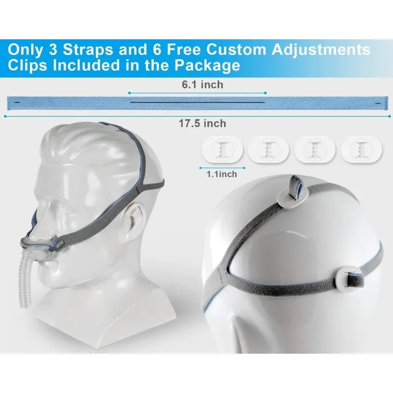 3pcs P10 Headgear Replacement Headband for  P10 Nasal Pillow Mask CPAP Mask Straps - view 3