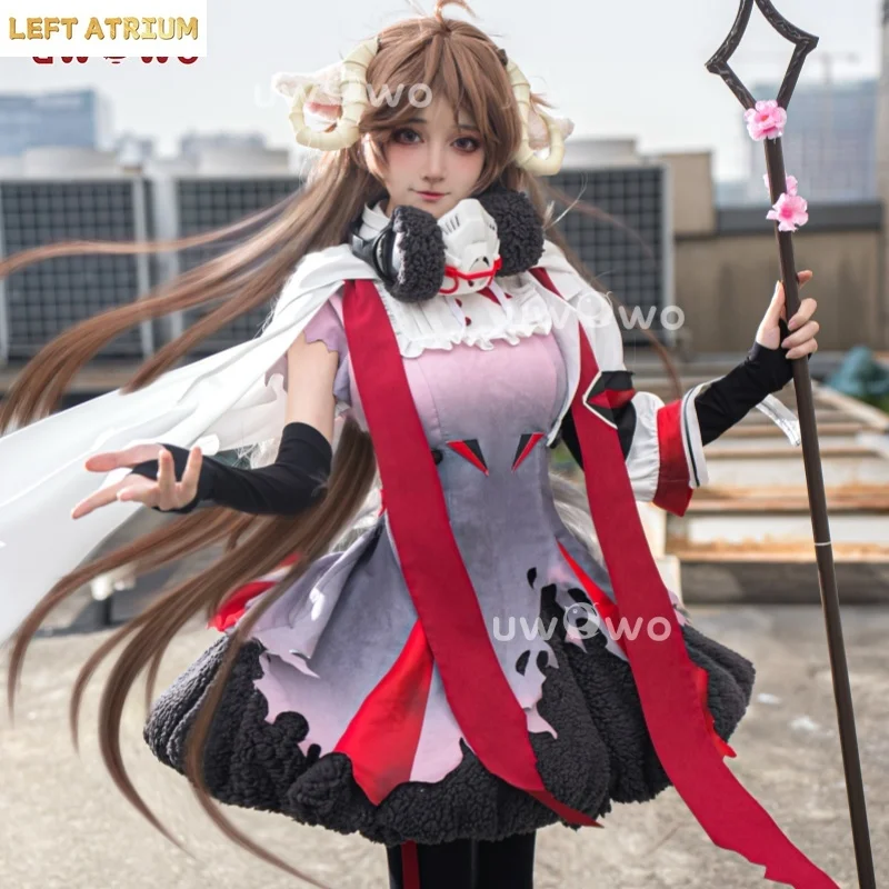 

IN STOCK UWOWO Eyjafjalla Cosplay Game Arknightss Eyjafjalla Sheep Cosplay Costume with Mask Halloween Costumes