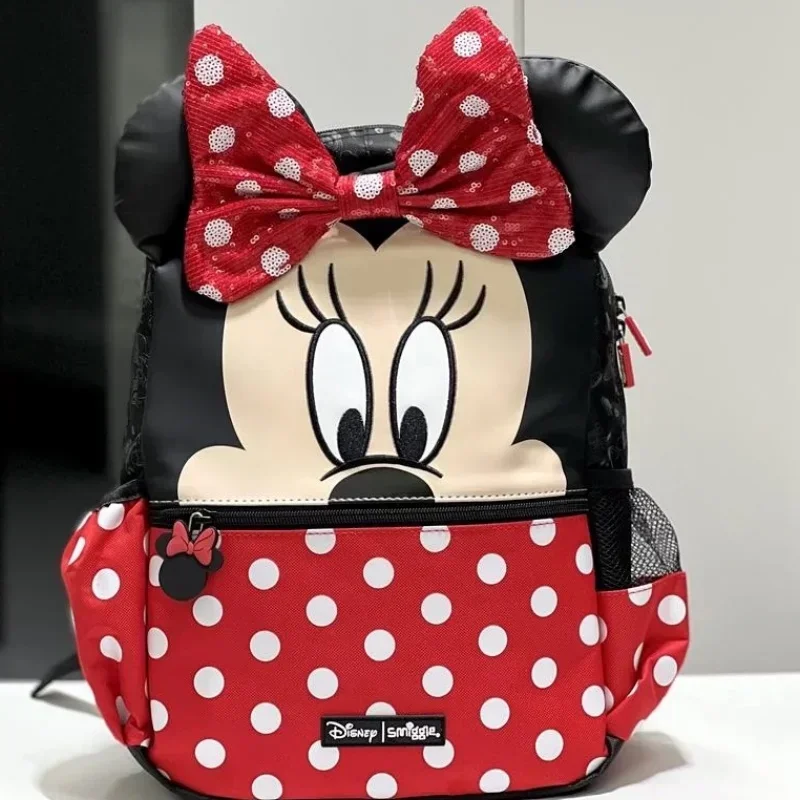 Oryginalna australijska torba szkolna Smiggle Minnie Black Red Dot Torba na lunch dla uczniów Torba na lunch Torba szkolna Portfel Prezent dla dzieci