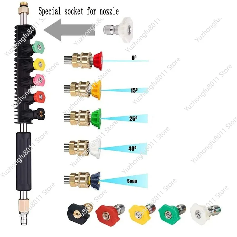 Pressure Washer Extension Rod Power Washer Gutter Cleaning Tool Telescoping Replacement Gun Window Cleaning Nozzles 9 Pack