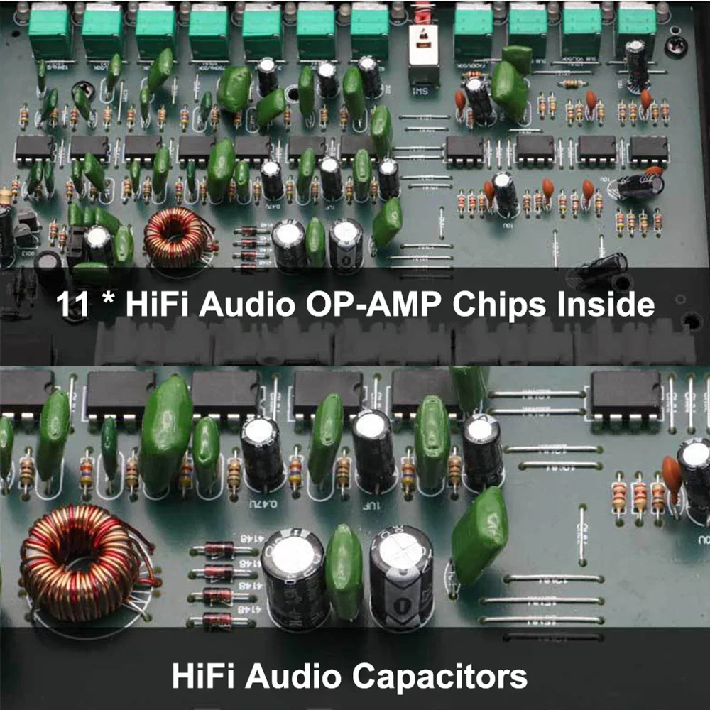 مكبر صوت للسيارة مكافئ صوت EQ مضخم صوت متقاطع ، مضخم صوت معلمى ، نطاق 5 7 9 ،-12dB