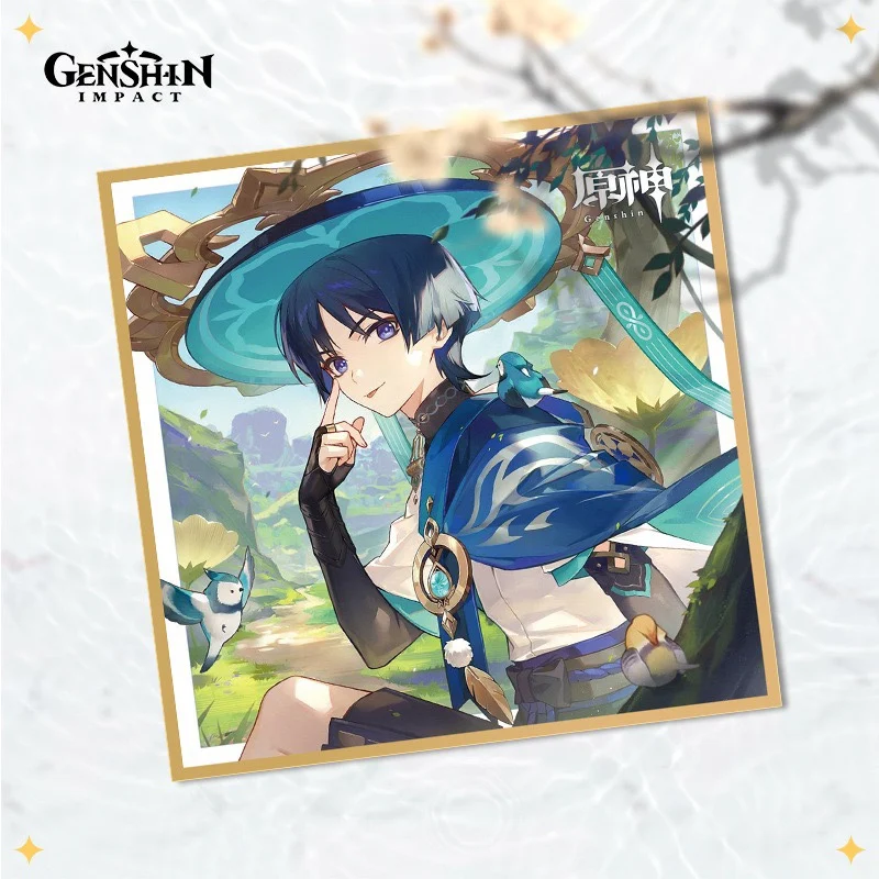 Anime Genshin Impact Furina Tighnari Cosplay Coloured Paper Trading Card  Gift  Ambitus