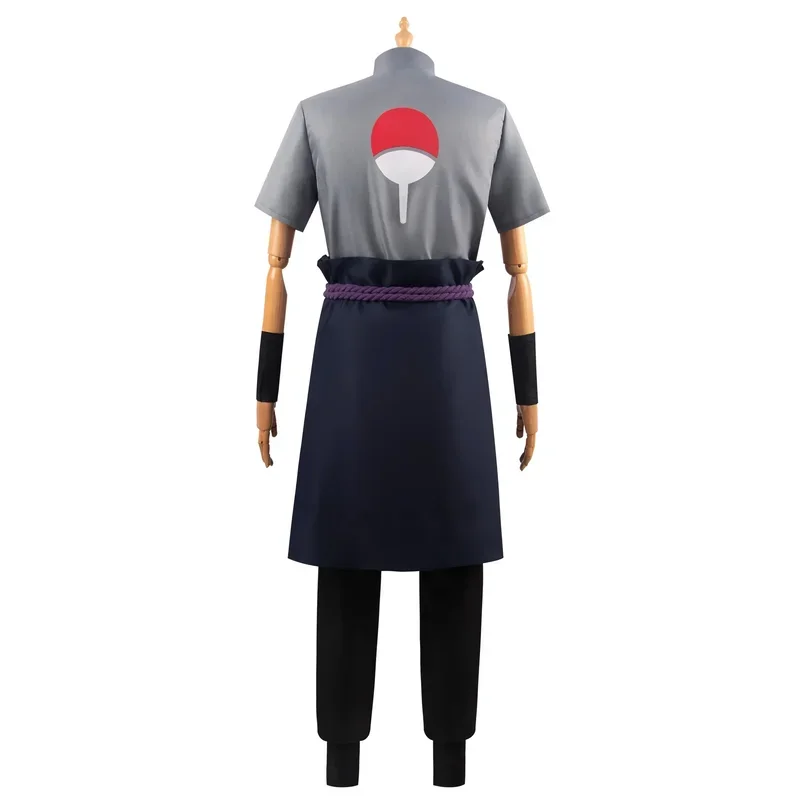 Costume de Cosplay Sasuke Uchiha pour Homme, Vêtements de Jeu en Plis, pour Performance sur Scène, Anime, Halloween