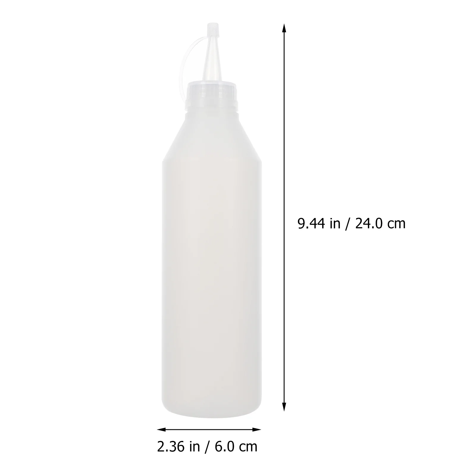 

6Pcs 500ml Precision Tip Bottles Easy to Use Label Identify Condiments Paints Cleaning Solutions Glue Dispenser
