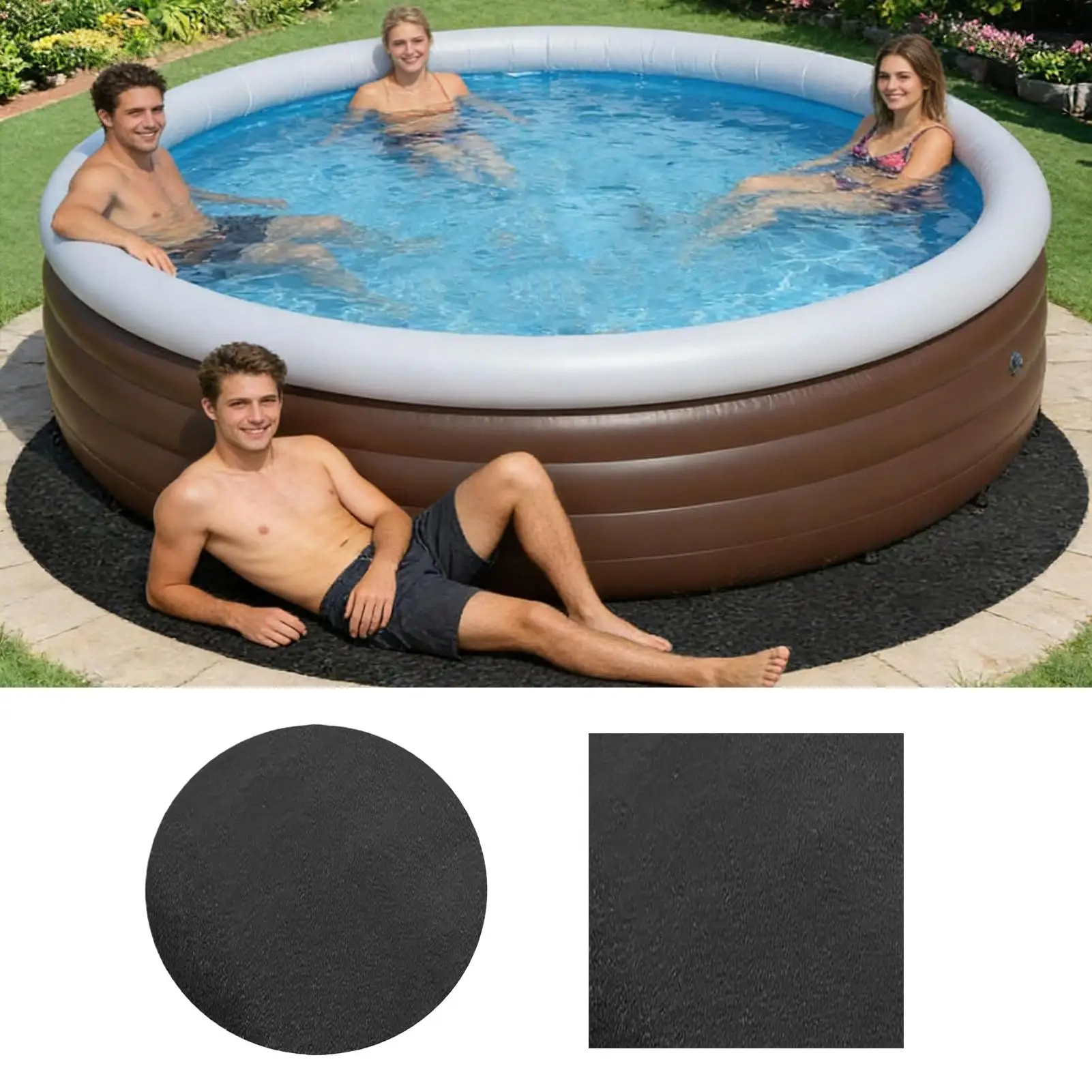 

Pool Liner Pad Puncture Protection Heavy Duty Non-Slip Strong Pool Pad Ground Cloth for Home Garden Yard Patio Lawn