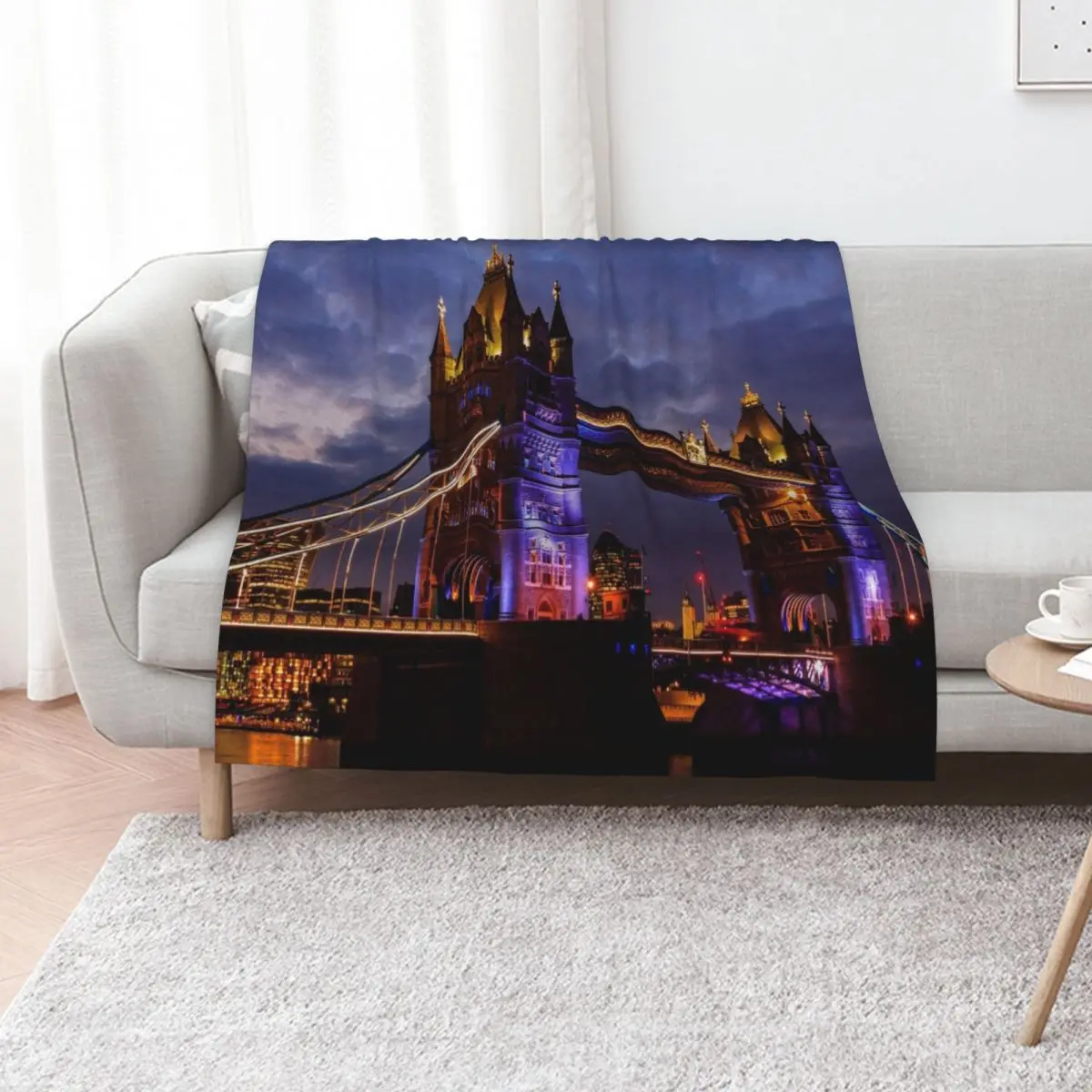 

Tower Bridge London UK Sunset Throw Blanket Multi-Purpose wednesday Sleeping Bag Flannels Blankets