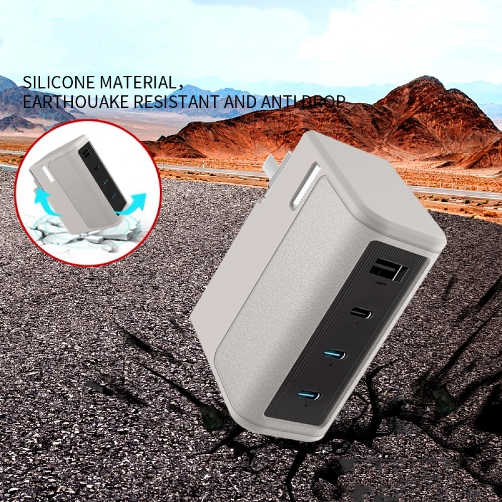 حالة حماية الغبار  لشاحن CUKTECH GaN بقدرة 140 وات وغطاء حماية للشاحن باللون الأسود والرمادي والوردي #2