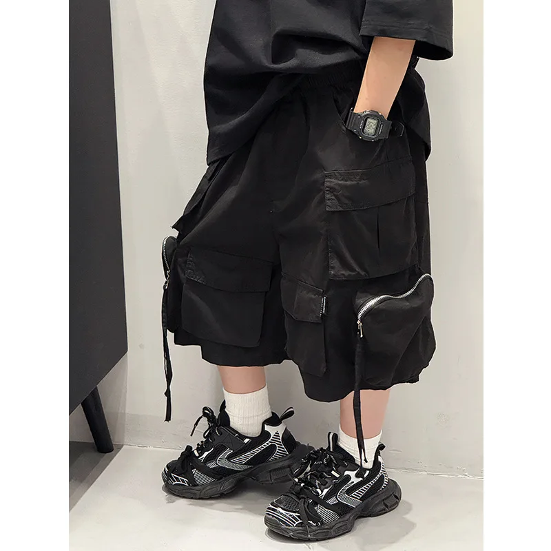 Baoduo children's clothing boys' shorts children's summer pants 2025 new summer five-point pants overalls