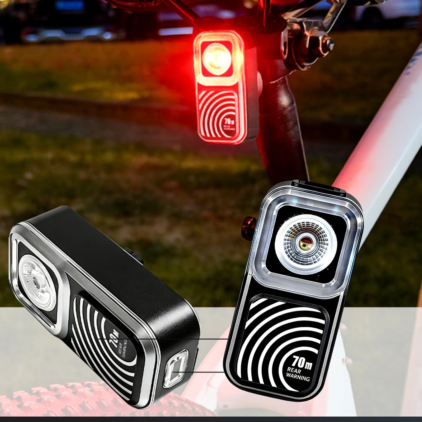 Radar Sensor Bicycle Taillight Waterproof High-Brightness Strobe Warning Light Wear Resist For Mountain Bikes And Road Bikes