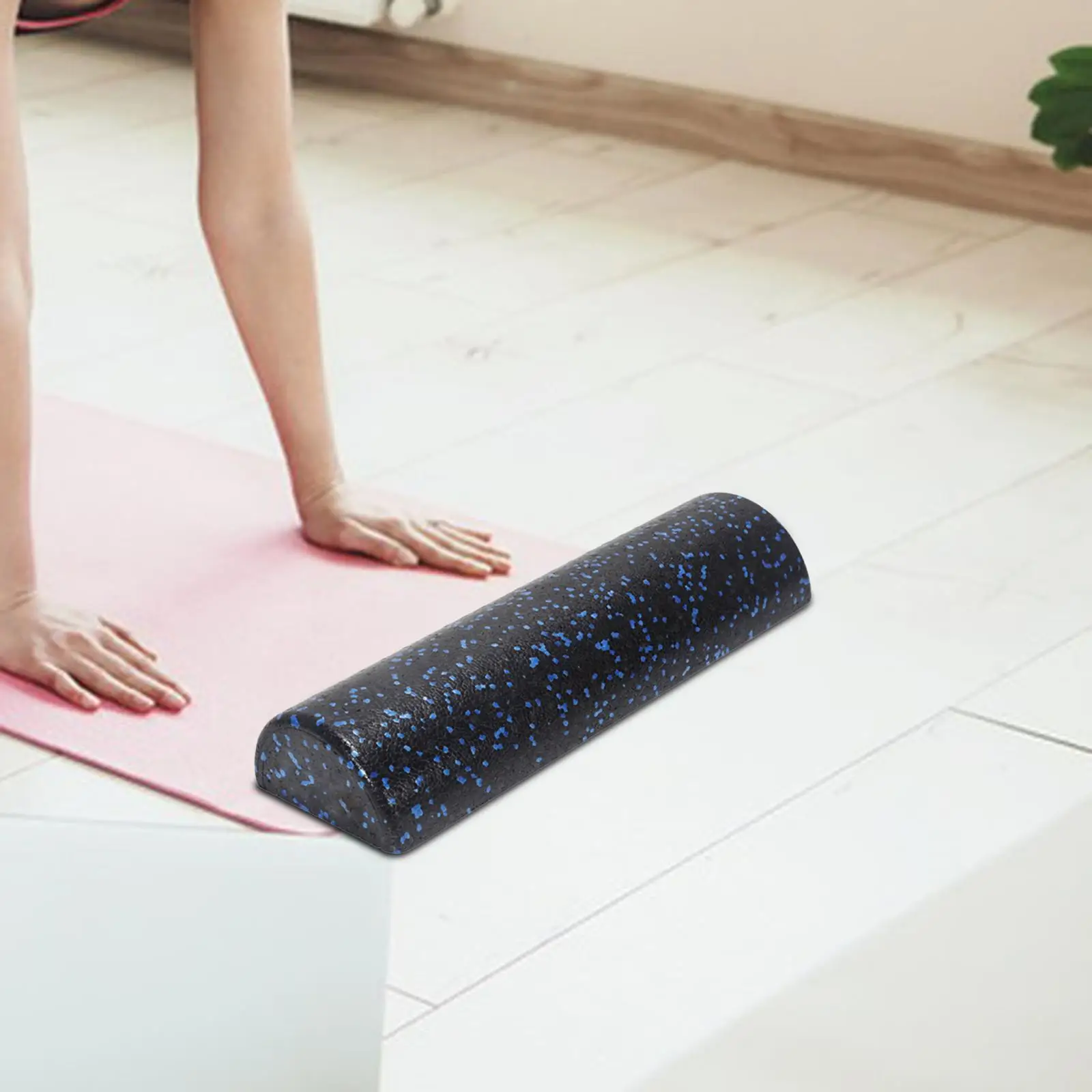 Half Round Foam Roller Yoga Column Roller, Portable Back Legs Foot Massage, Training Home Pliability Foam Half Roller Massage