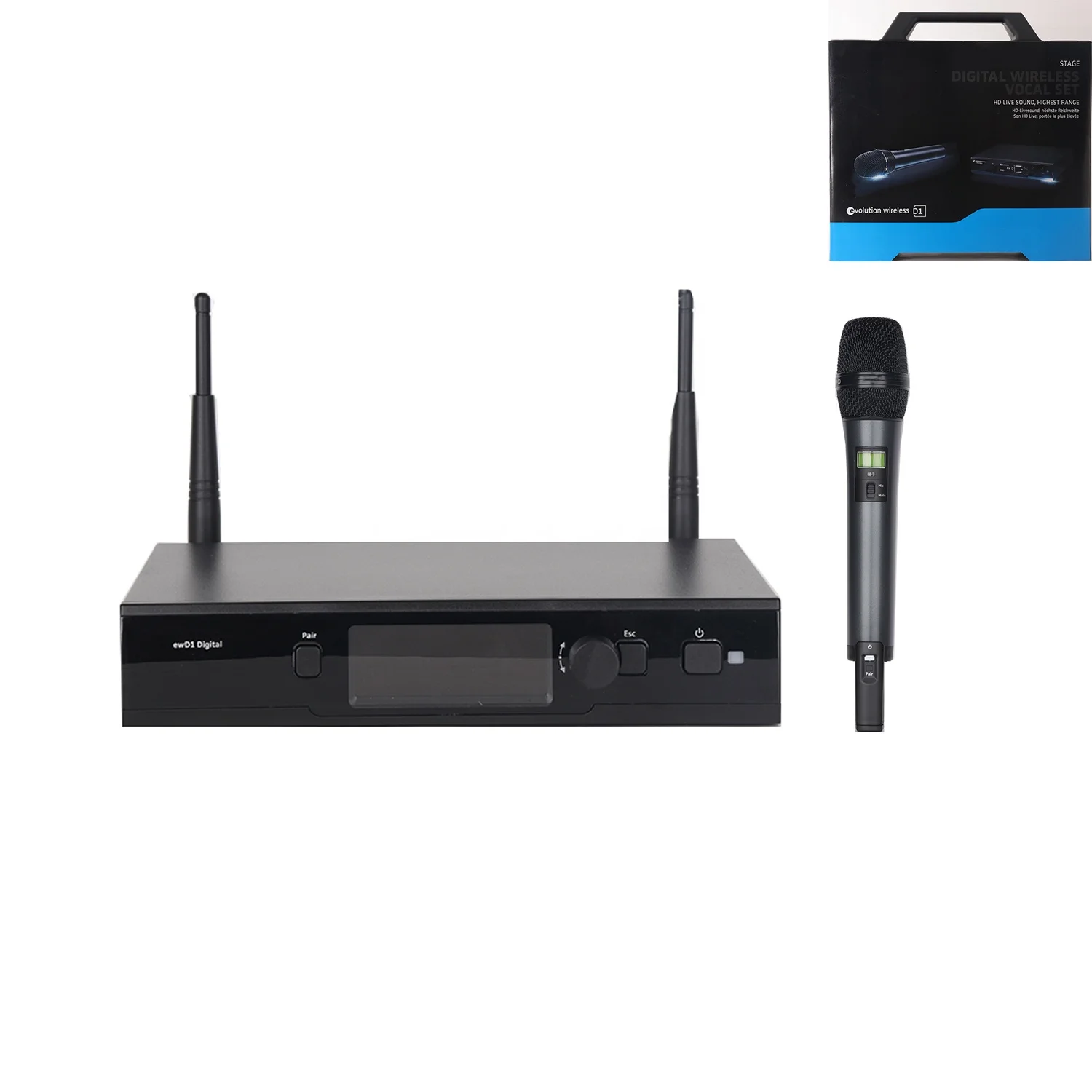 

EWD1 Good Quality One Channel True Diversity Microphone System for Stage Live Vocal Sound Church
