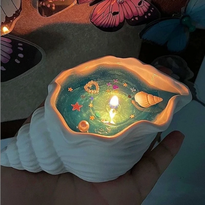 

Conch Scented Candles Household Bedroom Fragrance Ornaments Souvenir Home Deodorizing Plant Essential Oils Multiple Styles