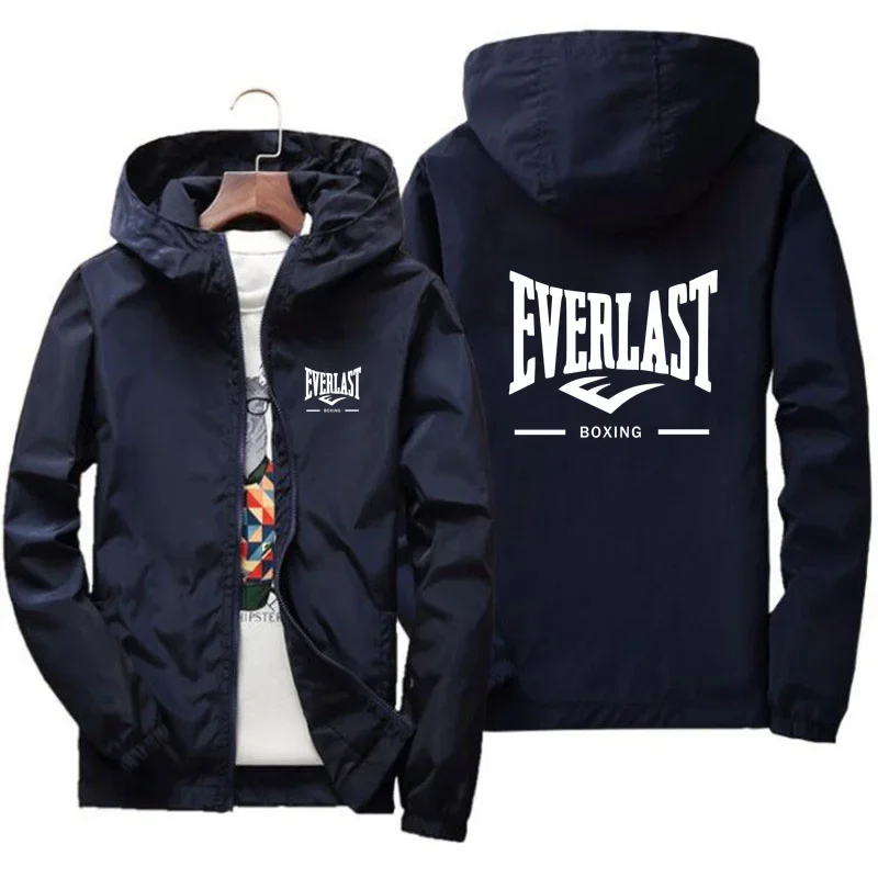 EVERLAST BOXING 남성 럭셔리 브랜드 뉴 후드 윈드 브레이커, 비옷, 등산 스포츠 남성 캐주얼 하이 퀄리티 재킷