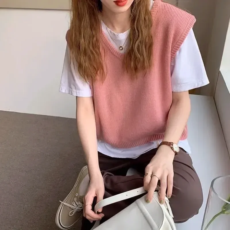 سترة فضفاضة على شكل حرف V للنساء ملابس خارجية للشارع سترة طويلة على شكل حرف a لموسم ربيع الخريف مواد أخرى