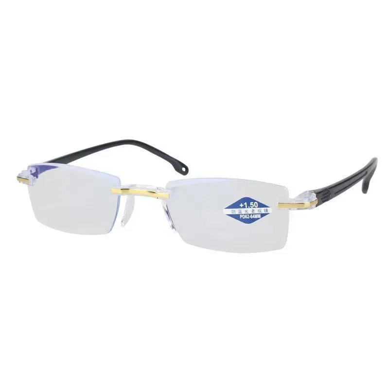 Lunettes de lecture bloquant la lumière bleue de luxe pour hommes et femmes, cadre de coupe, lunettes de presbytie, lentille HD, lunettes pour