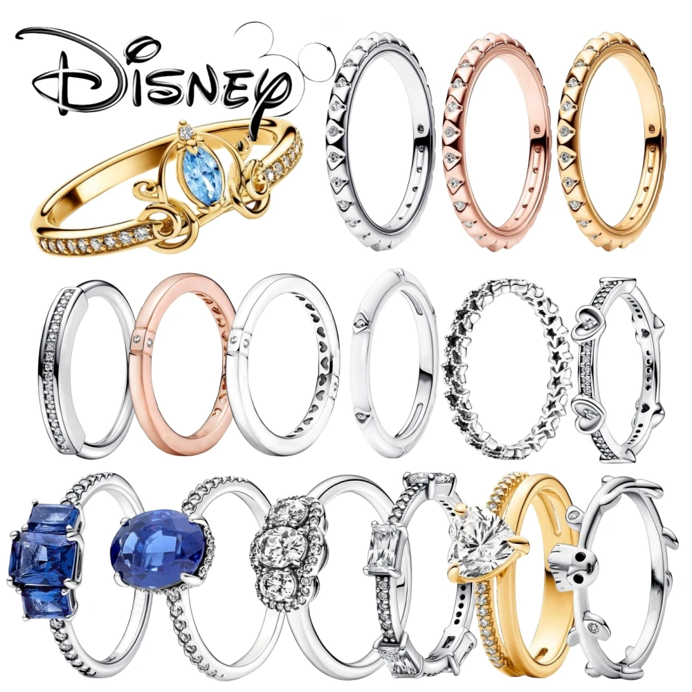 New Disney Cinderella's Carriage Ring Marvel Guardians ME Pyramids100% Silver Plated Popular Jewelry DIY Wedding Party Gifts