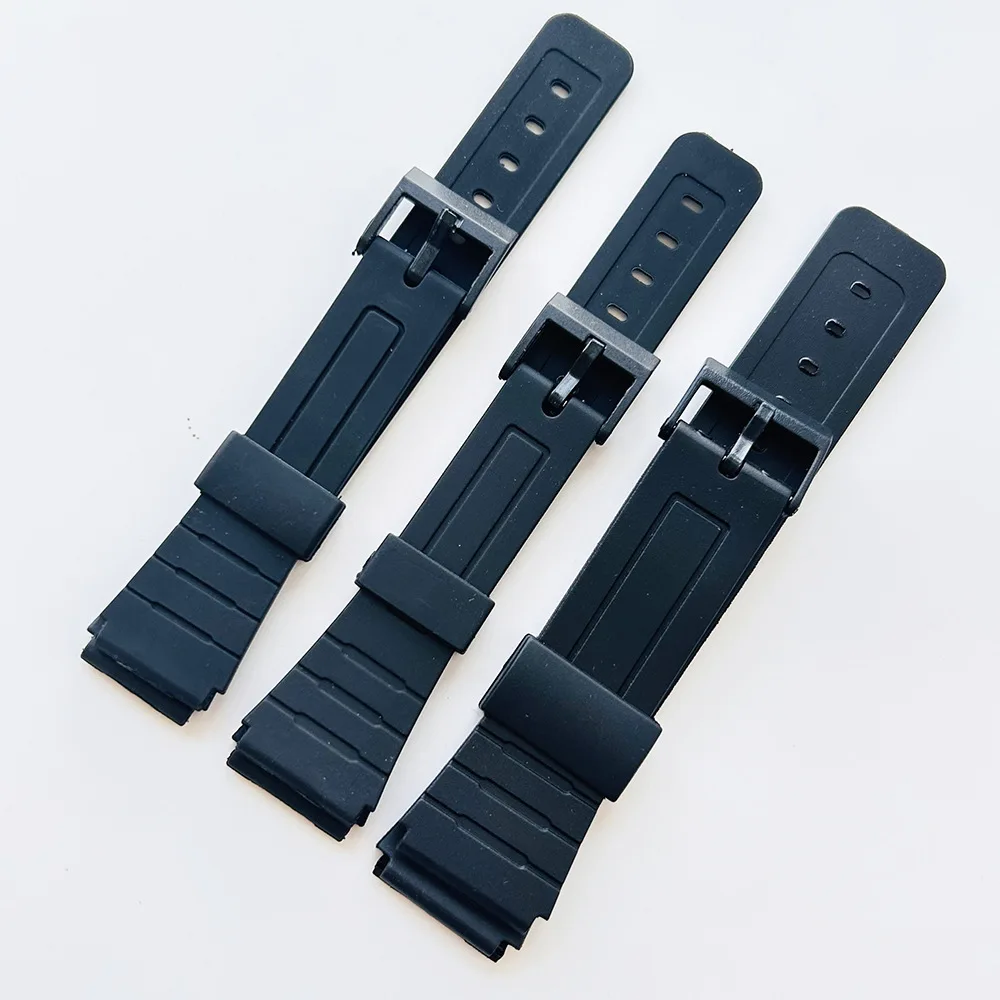 Fo 12mm 14mm 16mm 18mm 20mm 22mm Casio PU Watch Strap Series F91W Bracelet W800H AE1200 SGW400H Convex Watchband Band Wristband