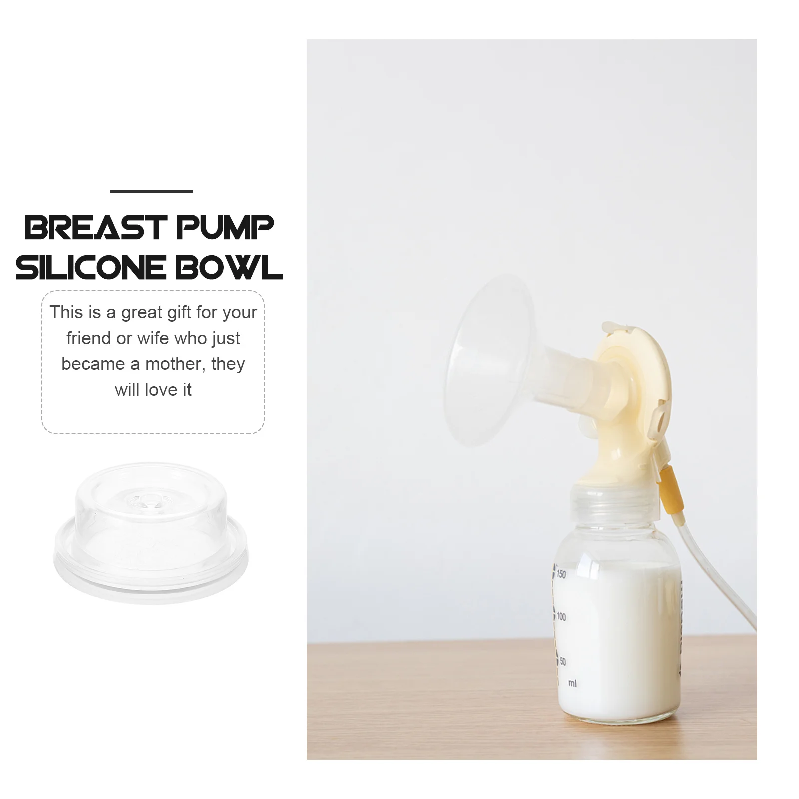 

4 шт. универсальные силиконовые насадки для молокоотсоса, компактные инструменты для грудного вскармливания, идеальный подарок для новых мам, быстрое эффективное доение