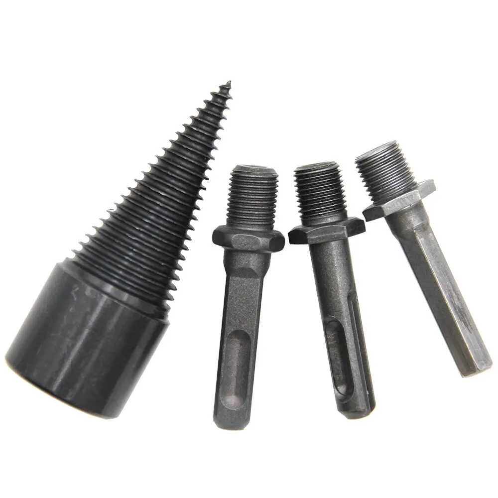 Chopping Drill Bit Electric Drill Electric Hammer Machine Tool Set for Breaking Wood 32mm Blackened Interchangeable Handle