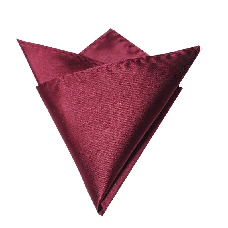 4 ชิ้นสีทึบสไตล์ผ้าเช็ดหน้าคลาสสิก Pocket Square Men's Pocket Square ซาติน Hanky สําหรับชุดแต่งงานอย่างเป็นทางการ