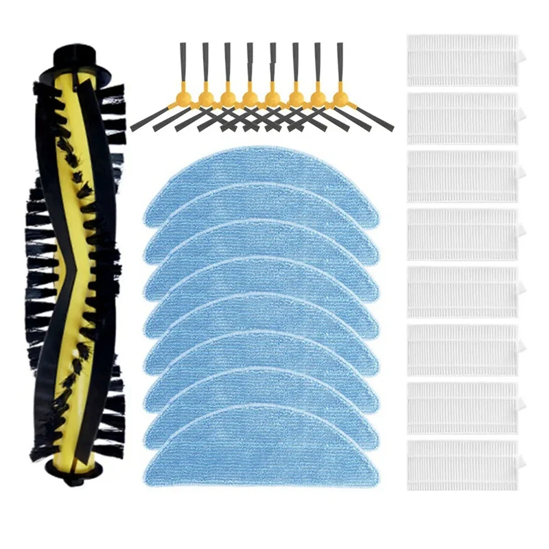 偏光のモップ,交換用部品,家庭用aquaローラー,サイドブラシ,HEpaフィルター,rag,3300 iq,25個