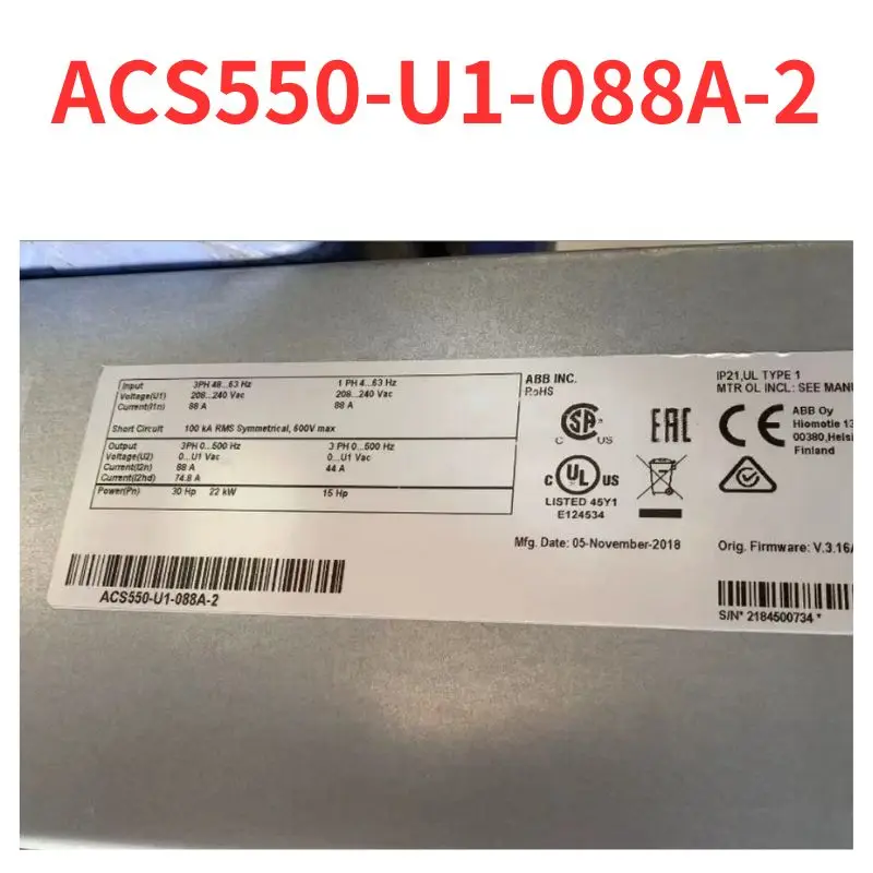 90% new   ACS550-U1-088A-2  frequency converter  tested OK