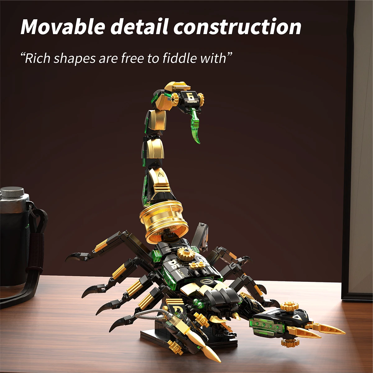 

Механические плоскогубцы и строительные блоки скорпиона, сочетающиеся диким шармом биомиметического оборудования.