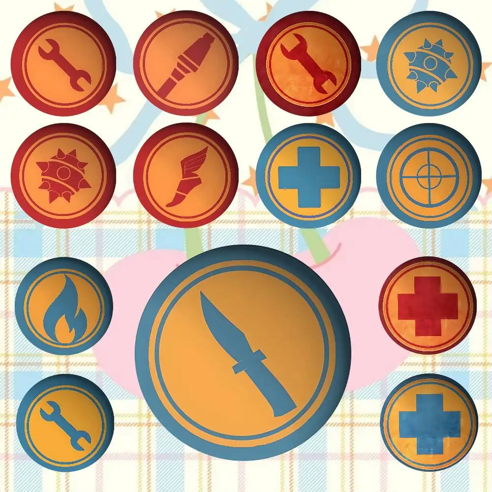 Jeu-T-tF2-Engineer-Explorer Red Blue TeamS Cool Badge broches pour ami, sac à dos, vêtements, accessoires de collection, bijoux