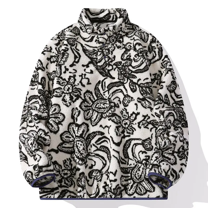 

Мужской вязаный свитер с воротником-стойкой на подкладке Fce, повседневный свободный удобный теплый модный зимний топ из полиэфирного волокна