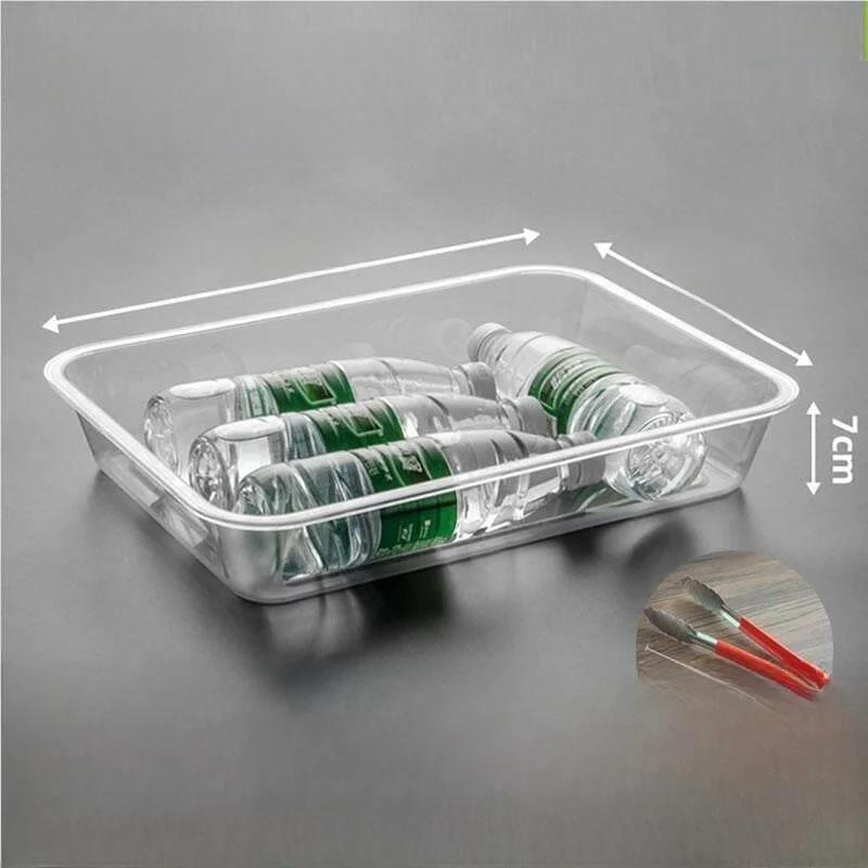 

Acrylic Plastic Rectangle Tray Transparent Display Box Commercial Use Stall Cold Dish Storage Organizer from China