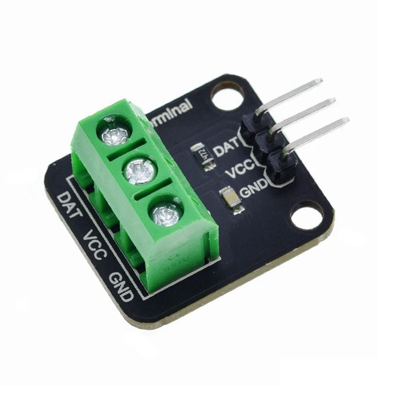 Kit de módulo de Sensor de temperatura A003 DS18B20, adaptador de Terminal de sonda de Cable de Sensor Digital resistente al agua de 100CM para Arduino