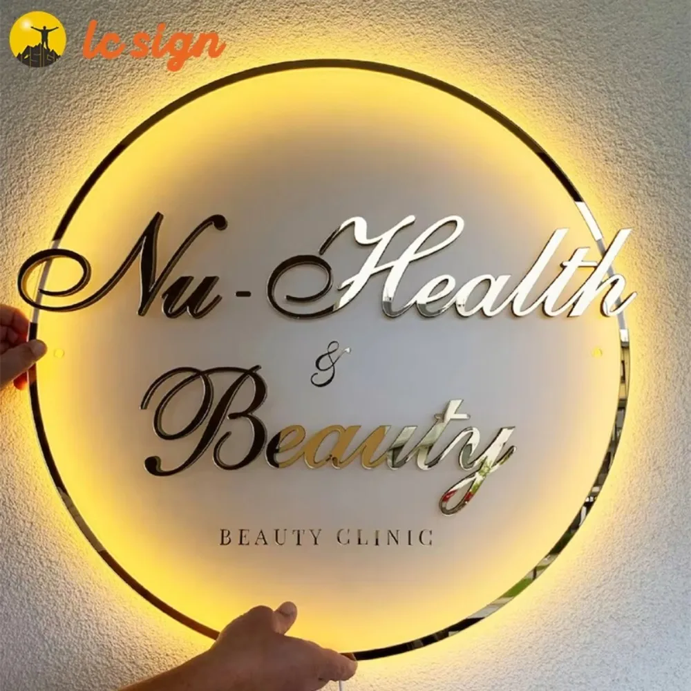 Acrylic Custom Logo Decoration Office Door Sign Wall sign 3D Custom Plaques Hair Studio Signs