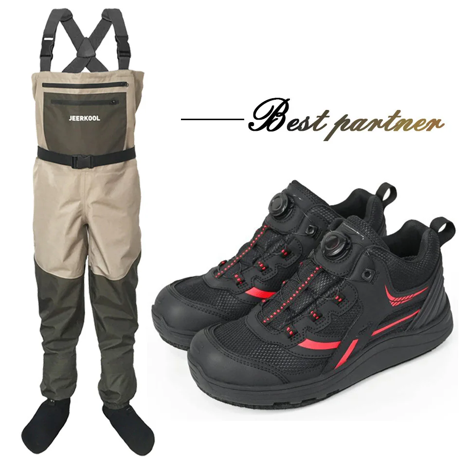 Fly Fishing Waders & Wading Shoes Felt Sole With Nails Fish Pants Aqua Sneakers Clothing Set Rock Sports Boots Hunting No-slip